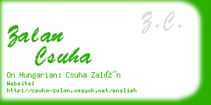 zalan csuha business card